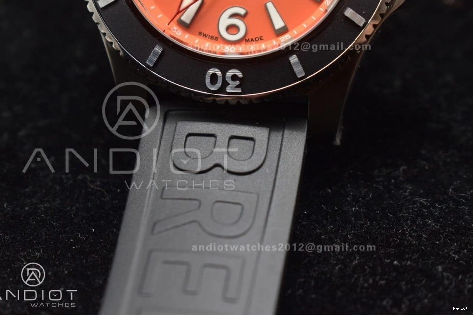 Edition Rubber Strap Automatic Black Superocean Bezel Orange Dial A2824 1:1 TF Best Black 44 On 1114